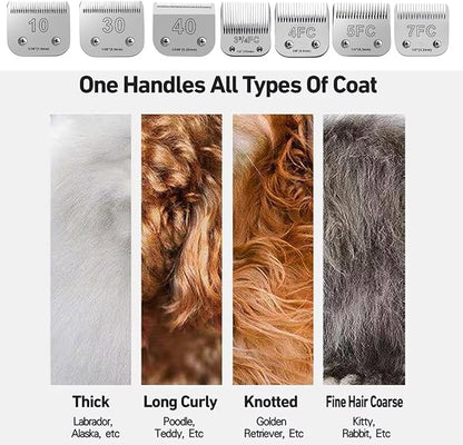 2PCS 10 Blades Dog Grooming Blades Compatible with Andis,Oster A5,Wahl km10 Dog Clippers,Size-#10, 1/16-Inch Cut Length (2pcs #10 (1.5mm))