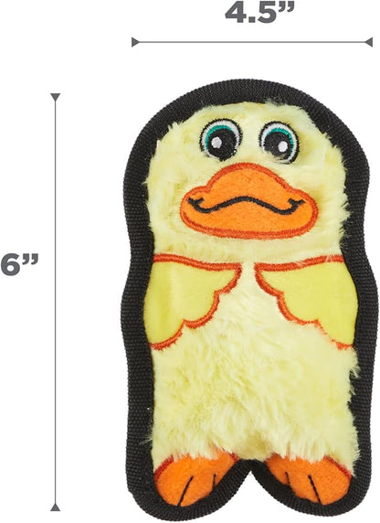 Outward Hound Durablez Minis Stuffing-Free Squeaky Plush Dog Toy for Puppies & Small Dogs - Interactive, Soft Yet Tough, No Mess, Jumbo Squeaker, Long-Lasting Play, Duck