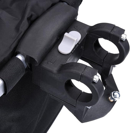 Pet Dog Bike Basket & Carrier Bag- Foldable Detachable Pet Travel Bicycle Basket - Small Animal Dog Cat Rabbit Bike Ride Basket Carrier (Black)