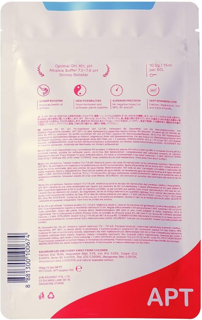 2HR Aquarist APT Sky Plus GH KH Booster + Shrimp Minerals (150G)