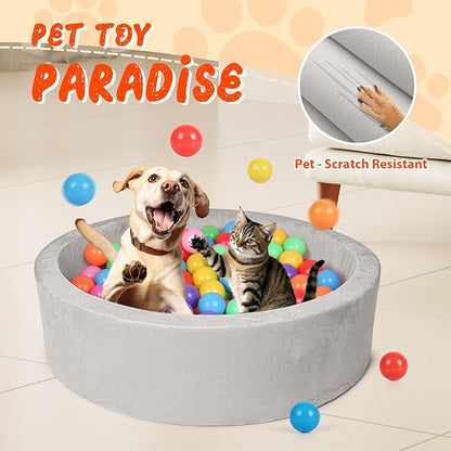 Dog Beds, 27 Inch Round Foam Pet Bedsï¼_uitable for Small Dog & Cat to Sleep in and Play in The Ball Pitï¼_ray - Ideal for Puppies and Kittensï¼_alls NOT Includedï¼...