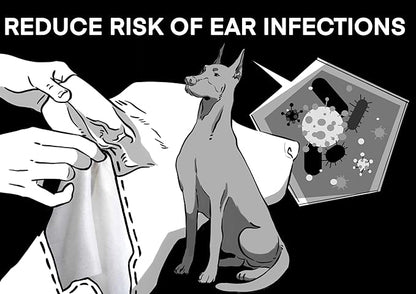 Dog Ear Canal Wipes - Plant-Based Hypoallergenic Pet Grooming Wipes - Free Cleaning Wipes for Dogs and Cats - Sensitive Skin Moist Wipes - Earth Friendly Biodegradable Pet Wipes