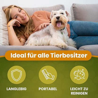 Direct 10 Pet Grooming Brush 3.54" - Gentle, No Metal Blades, Soft Dog, Cat Brush - Train Pets to be Brushed - Portable, Easy To Use Slicker Pet Grooming Tool for Dog, Cat, Puppy, Kitten Hair