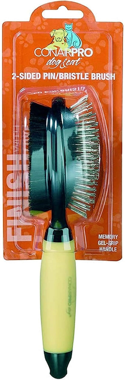CONAIRPROPET 2-Sided Dog Brush for Shedding, 2-in-1 Pin and Bristle Brush