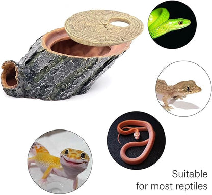 Snake Hide and Basking Tree Roots Cave for Terrariums, Available for Climbing and Hiding Spots for Reptiles, Amphibians, and Small Animals, Corn Snake, Small Gecko