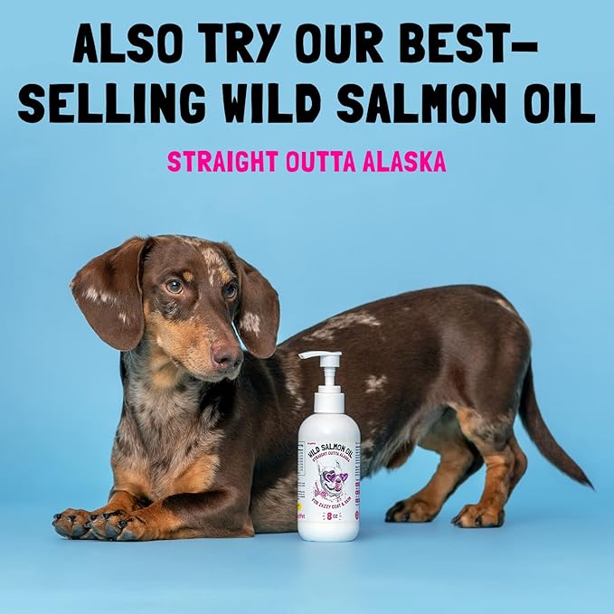 Omega 3 Alaskan Salmon Oil Treats for Dogs 30 Fish Oil Chew Supplement Skin and Coat Allergy and Itch Relief Hip & Joint Health Brain Shedding Hot Spots Treatment Omega 3 6 9 EPA & DHA Fatty Acids