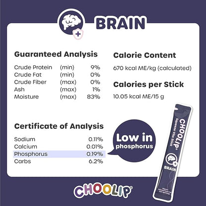 Squeeze Vita Stick Lickable Cat and Dog Treats – 49-Count Brain Support Sticks with Multivitamins, Soft Squeezable Paste for All Life Stages, Supporting Brain Health