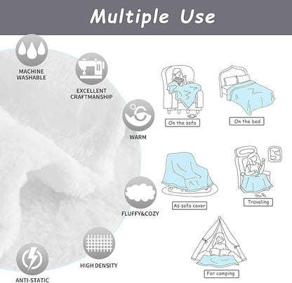 Stacked Cats Blanket Soft Cozy Flannel Throw Blanket, Warm Yet Lightweight Cute Cartoon Kittens Blankets for Travel, Couch, Bed, for Adults Kids Women Girls, Fuzzy Outdoor Comfort Wrap 60"×50"