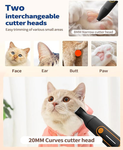 3 in 1 Dog Clippers for Heavy Thick Hair & Coats, Rechargeable Cordless Pet Shaver with Storage Box, Quiet Paw Trimmer for Small & Large Dogs, Cats & Animals