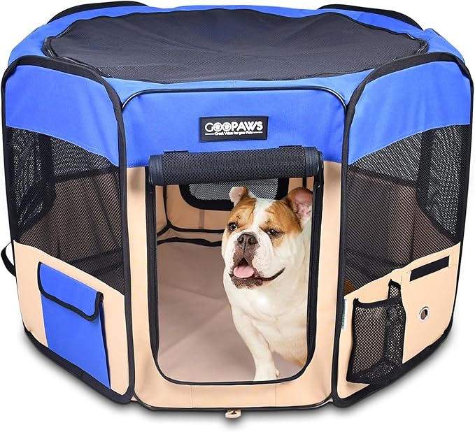 JESPET Pet Dog Playpens 36", 45" & 61" Portable Soft Dog Exercise Pen Kennel with Carry Bag for Puppy Cats Kittens Rabbits, Indoor/Outdoor Use