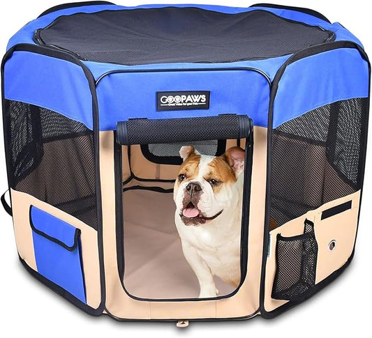 JESPET Pet Dog Playpens 36", 45" & 61" Portable Soft Dog Exercise Pen Kennel with Carry Bag for Puppy Cats Kittens Rabbits, Indoor/Outdoor Use