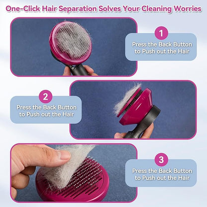 Dog Brush for Shedding, Small Deshedding Dog Brush, Dog Shedding Brush Dog Bath Brush Supplies for Removing Loose Hair.