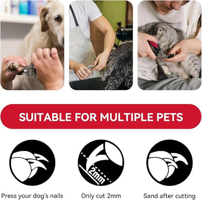 QMWG 12 X 4 CM Dog Nail Clippers for Small Dogs, Ultra Sharp Stainless Cat Nail Clippers with Guard for Large to Medium Dogs, Cats, Rabbits and Guinea Pigs, Free Nail File