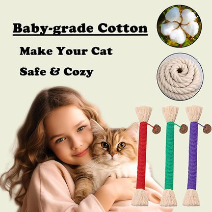 Cat Toys 3Pack Silvervine Chew Stick Kitten Treat Catnip Toy Kitty Natural Stuff Catnip for Cleaning Teeth Indoor Dental Snack Interactive