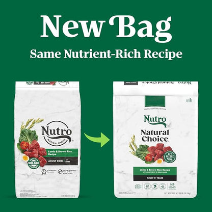 Nutro Natural Choice Adult Dry Dog Food, Lamb and Brown Rice Recipe, 36 lb. Bag