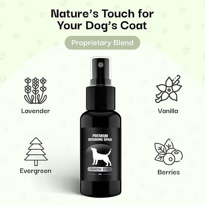 605Products Premium Dog Cologne & Odor Eliminator - Long Lasting Puppy Perfume, Deodorant & Grooming Spray with Essential Oils, 2oz Show Dog