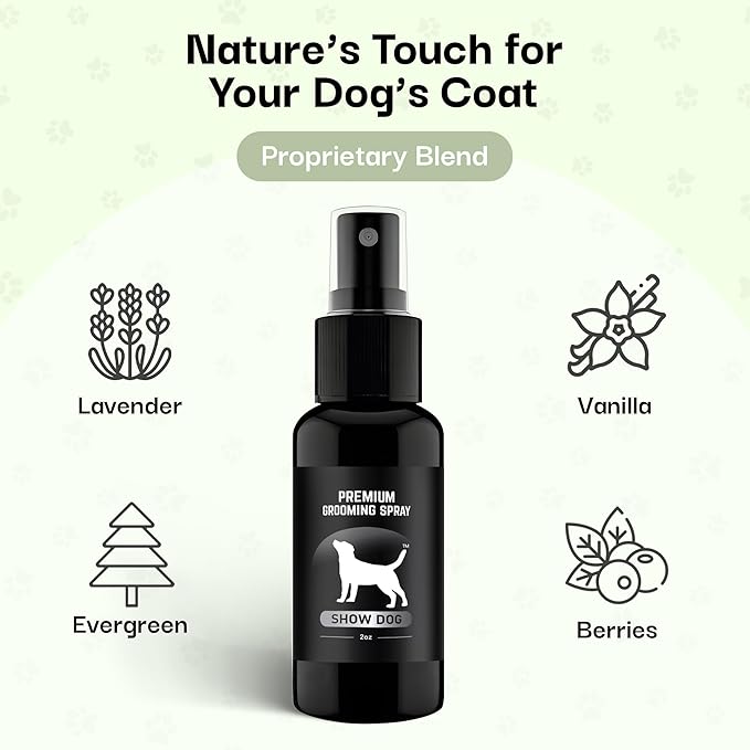 605Products Premium Dog Cologne & Odor Eliminator - Long Lasting Puppy Perfume, Deodorant & Grooming Spray with Essential Oils, 2oz Show Dog (3-Pack)