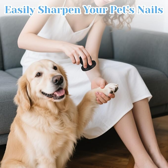 Dog Nail File for Woodenï¼_og Scratch Pad for Nails with 3 Replaceable Sandpaper,Suitable for Pet Stores, Home Cats and Other Small Pets to Use (Black)