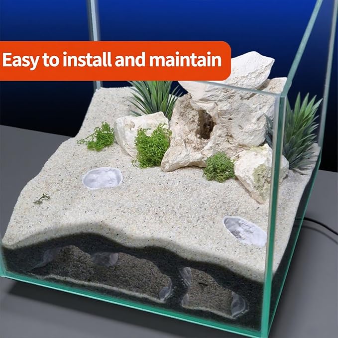 Aquarium Decor, 3D Printed Natural Tunnel Pleco Cave, Fish Hideout Decor for Cichlid, Clown Loach & Kuhli Loach (Yellow)