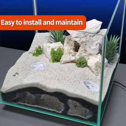 Aquarium Decor, 3D Printed Natural Tunnel Pleco Cave, Fish Hideout Decor for Cichlid, Clown Loach & Kuhli Loach (Gray)