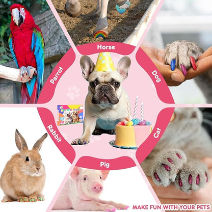 MSDADA Dog Nail Polish Pens Quick Dry - Pet Nail Polish Set for Dogs, Dog Safe & Odorless Nail Polish, Easy DIY Dog Nail Art Kit - Stylish Girl Dog Accessories for Puppy, Large Dogs (15 Pcs)