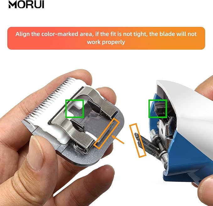 15 Cut Length 3/64"(1.2mm) Detachable Ceramic Pet Dog Clipper Blades Compatible with Most Andis,Oster A5 Wahl KM Series Clippers