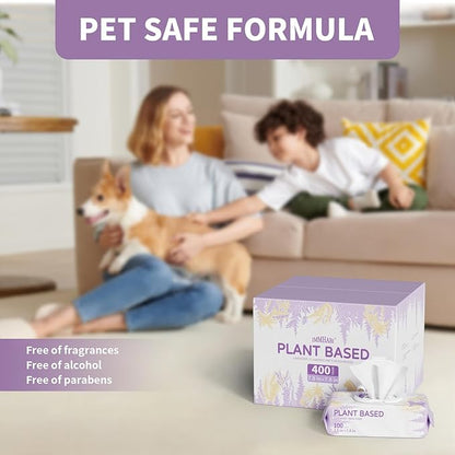 Dog Wipes for Paws and Butt Plant Based Hypoallergenic Pets Cleansing & Deodorizing Anal Gland Hygienic Puppy Wipes for Dogs Face and Body Wipes Cleaning Fur Doggie Wipes Doggy Wipes (Lavender)