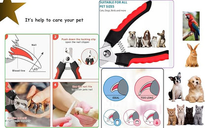 Dog Grooming Kit, 2PCS Dog Bath Brush Scrubbers, 1 Double Sided Soft Bristle and Pin Brush, 1 Professional Nail Clipper and Trimmer For Large & Mediam Dog,Cat,and Rabbit.