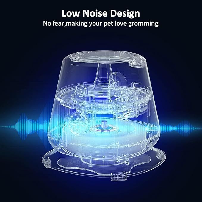 Dog Hair Vacuum & Grooming Kit, 12000Pa Strong Pet Grooming Vacuum, 2L Large Capacity for Shedding Grooming Hair, Quiet, 5 Pet Grooming Tools