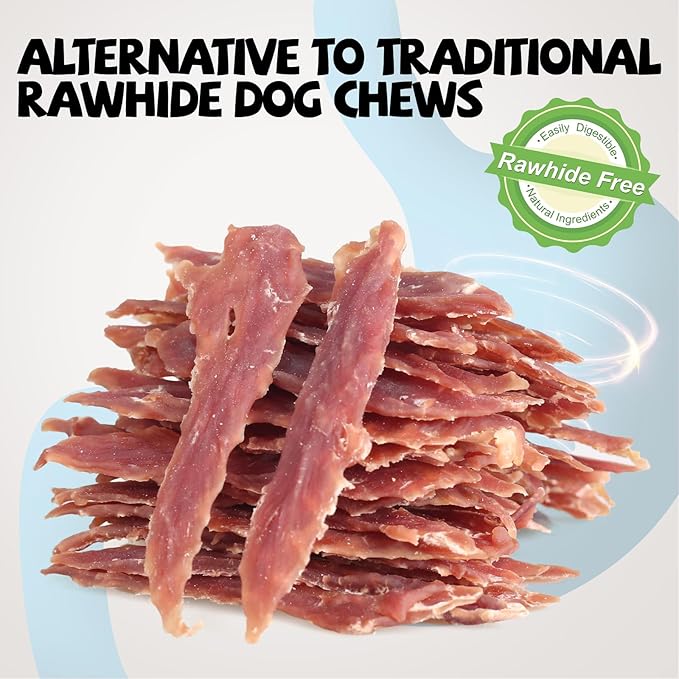 ASMPET Duck Jerky Tender Dog Treats, Made with 100% Real Duck Breast, High Protein & Low Fat, No Artificial Colors