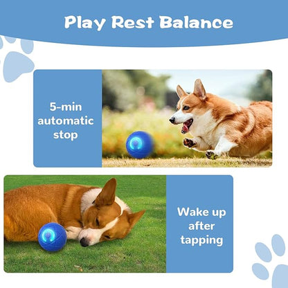 2PCS Shaky Ball Toy for Dogs,Pet Bounce Ball ,Vibrating Dog Ball for Dogs, Automatic Moving Dog Toy Ball,Bouncing Ball for Dogs Interactive Dog Ball,Automatic Moving Dog Toy Ball shaking(Blue+Blue)