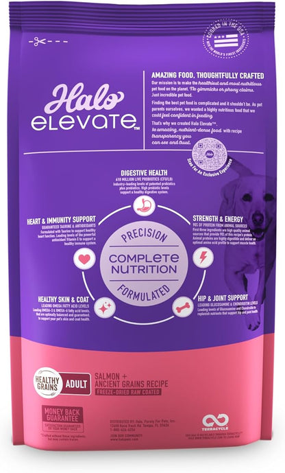 HALO Elevate Dry Dog Food, Healthy Grains Salmon Recipe, 3.5lb