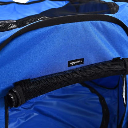 Amazon Basics Foldable Octagonal Indoor and Outdoor Portable Soft Dog Pen/Puppy Pen/Playpen, 114 cm / 45", Blue