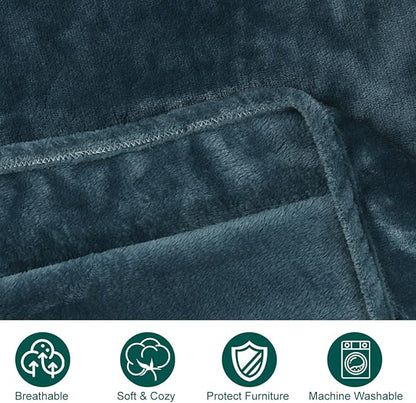 Onarway Dog Blanket Washable for Puppy: 4 Packs Dog Blankets 40_28 - Fluffy Soft Small Throw for Cat Puppy Kitten Dogs - Fleece Pet Blankets for Bed Sofa Car and Indoor - Lake Green and Purple