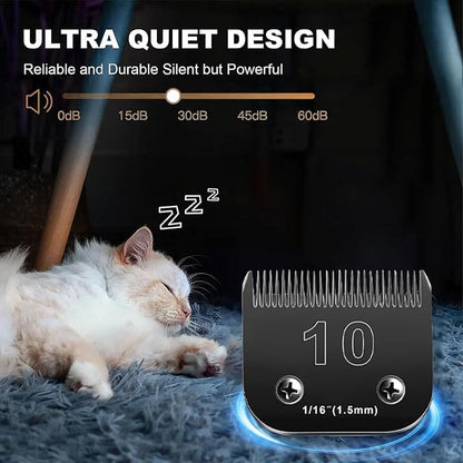 7pack Dog Grooming Blades Compatible with Andis Dog Clippers Blades,Dog Clipper Blades Compatible with Oster A5,Wahl km10 Dog Clippers,Stainless-Steel Blade Sharp