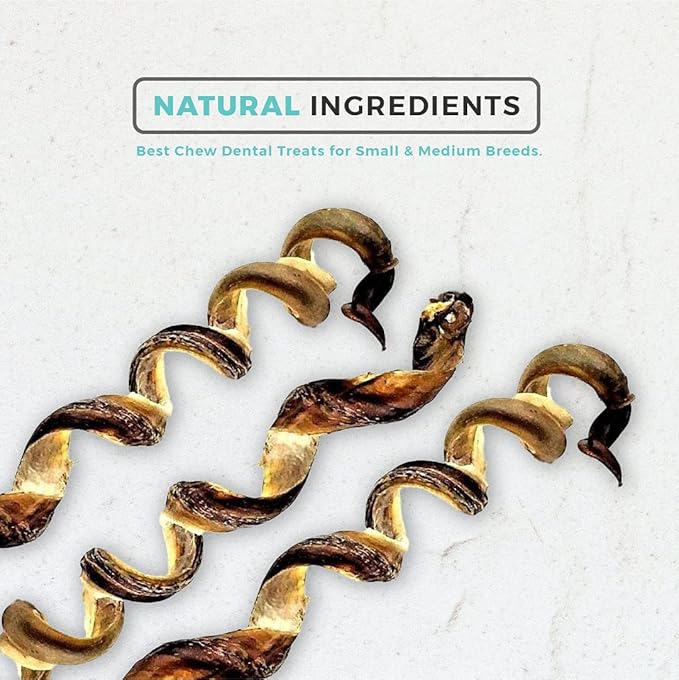 Dog Nip! 6-Inch Pork Spring Bully Sticks (12 Pack) for Dogs or Puppies - All Natural Porky Spring Bully Pizzle Bone - Best Chew Dental Treats for Small and Medium Breeds