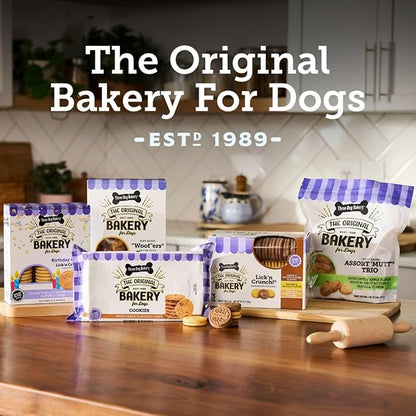 Three Dog Bakery Peanut Butter & Honey Bites - Dog Treats, Dog & Puppy Training Treats, Dog Biscuits, Mess-Free Snacks for Dogs, Human-Inspired Dog Treats