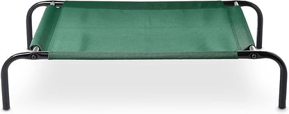 Amazon Basics Cooling Elevated Pet Bed, Small (36 x 22 x 7.5 Inches), Green
