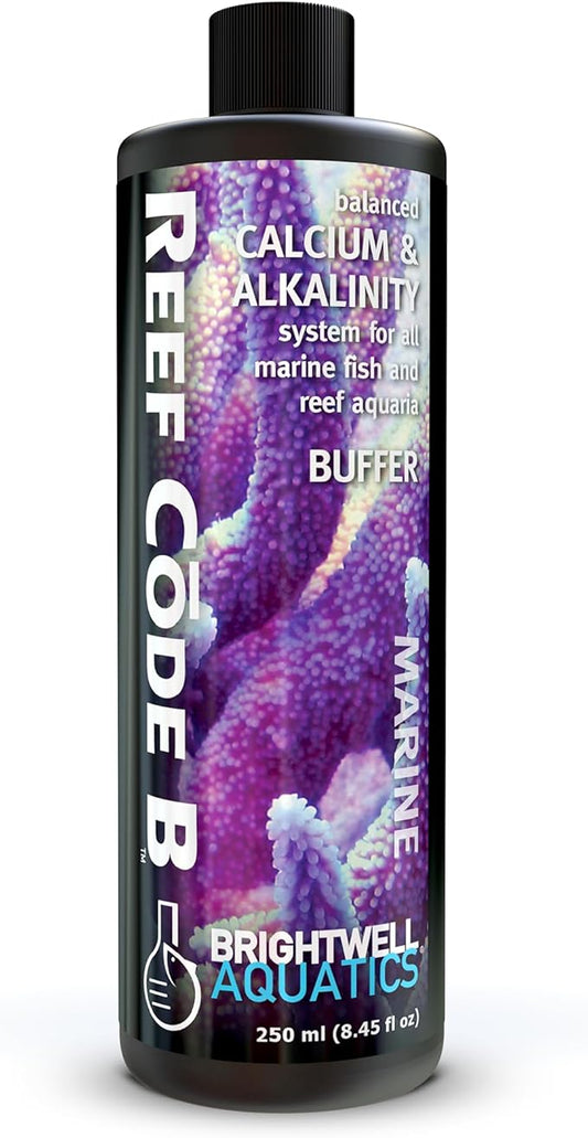 Brightwell Aquatics - Reef Code B - Balanced Calcium & Alkalinity System Water Conditioner - For All Saltwater Marine Fish & Reef Fish Tanks - Aquarium Water Treatments, 8.45 fl oz