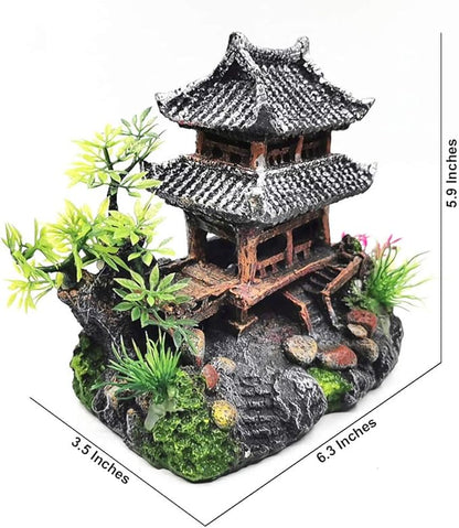 Aquarium Ornament - Classical Resin Castle Decorations, Fish Tank Realistic Details Castle,Eco-Friendly Fish Tank Castle Aquarium Accessories