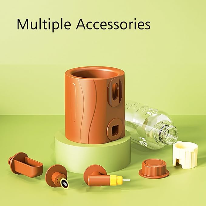 Small Animal Feeder Set for Cage, Hanging Food Bowl and Water Dispenser with 3 Different Nozzles for Puppy Kitten Rabbit Bird Guinea Pigs Chinchilla Ferret Hedgehog Pet