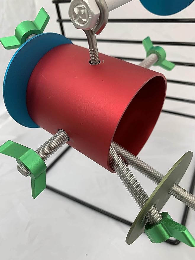 Barrel Bird Foraging Toy | Interactive Treat Dispenser | Promotes Natural Foraging Behavior | Bird Cage Accessories for Medium to Extra Large Birds | Colorful Toys for Parrots, Cockatiel, Cockatoos