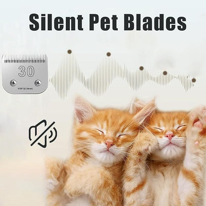 30 Blades for Dog Grooming Blades Compatible with Andis,Oster A5,Wahl km10 Dog Clippers,Size-#30, 1/50-Inch Cut Length (0.5mm)(3pcs #30)