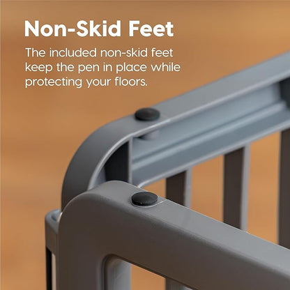 IRIS USA Puppy Playpen Dog Playpen Fence Enclosure with Dog Gate Door - Indoor Pet Playpen - 4 or 8 Panel