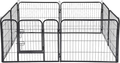 FDW "Pet Playpen 8 Panel 24â€32â€40â€ inch Indoor & Outdoor Folding Metal Exercise Pen & Pet Playpen Puppy Cat Exercise Fence Barrier Playpen Kennel (24"", Hammigrid)