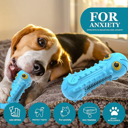 Dog Squeaky Toys for Aggressive Chewers, Durable Dog Chew Toys for Large Medium Breed Dog, Dog Toys, Tough Durable Dogs Toys with Natural Rubber (Bule Octopus, for Larege Dogs)