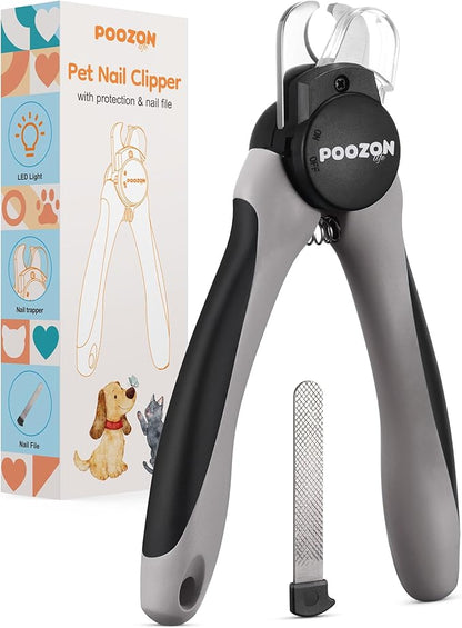 Dog Nail Clipper with Light, Illuminates Nail Clipper Kit or Bloodline for Safe, Easy Trimmers, Extra Sharp for Thick Nails, Quick Sensor, Avoid Over Cutting Toenail, for Cats & Dogs