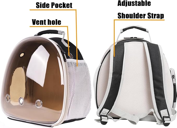 Small Animal Carrier Backpack and Playpen Outdoor Travel (Polarized Brown, Backpack+Playpen)
