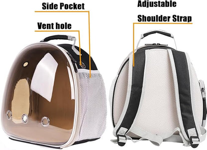 Small Animal Carrier Backpack and Playpen Outdoor Travel (Polarized Brown, Backpack+Playpen)