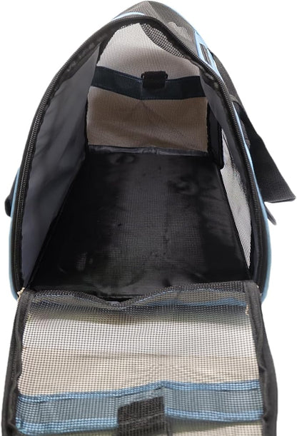 Cat Carrier,Soft-Sided Pet Travel Carrier for Cats,Dogs Puppy Comfort Portable Foldable Pet Bag Airline Approved (Medium-Blue)